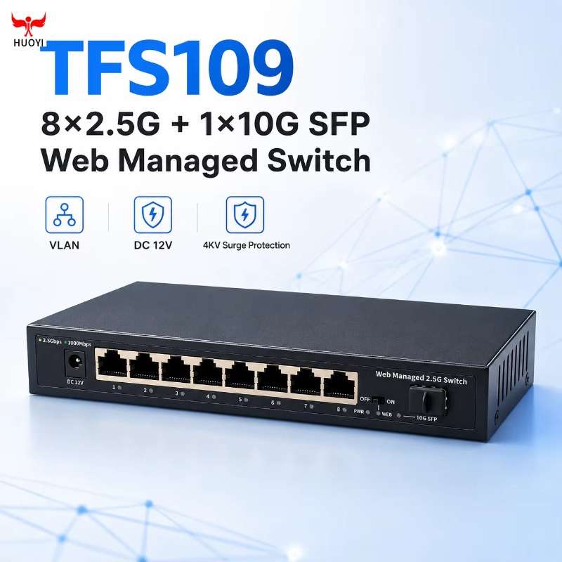 8ポート、2.5Gbの管理型スイッチ。1つの10G SFPア - Sfp+ 10G Managed Switch 8 Port のレビューと価格